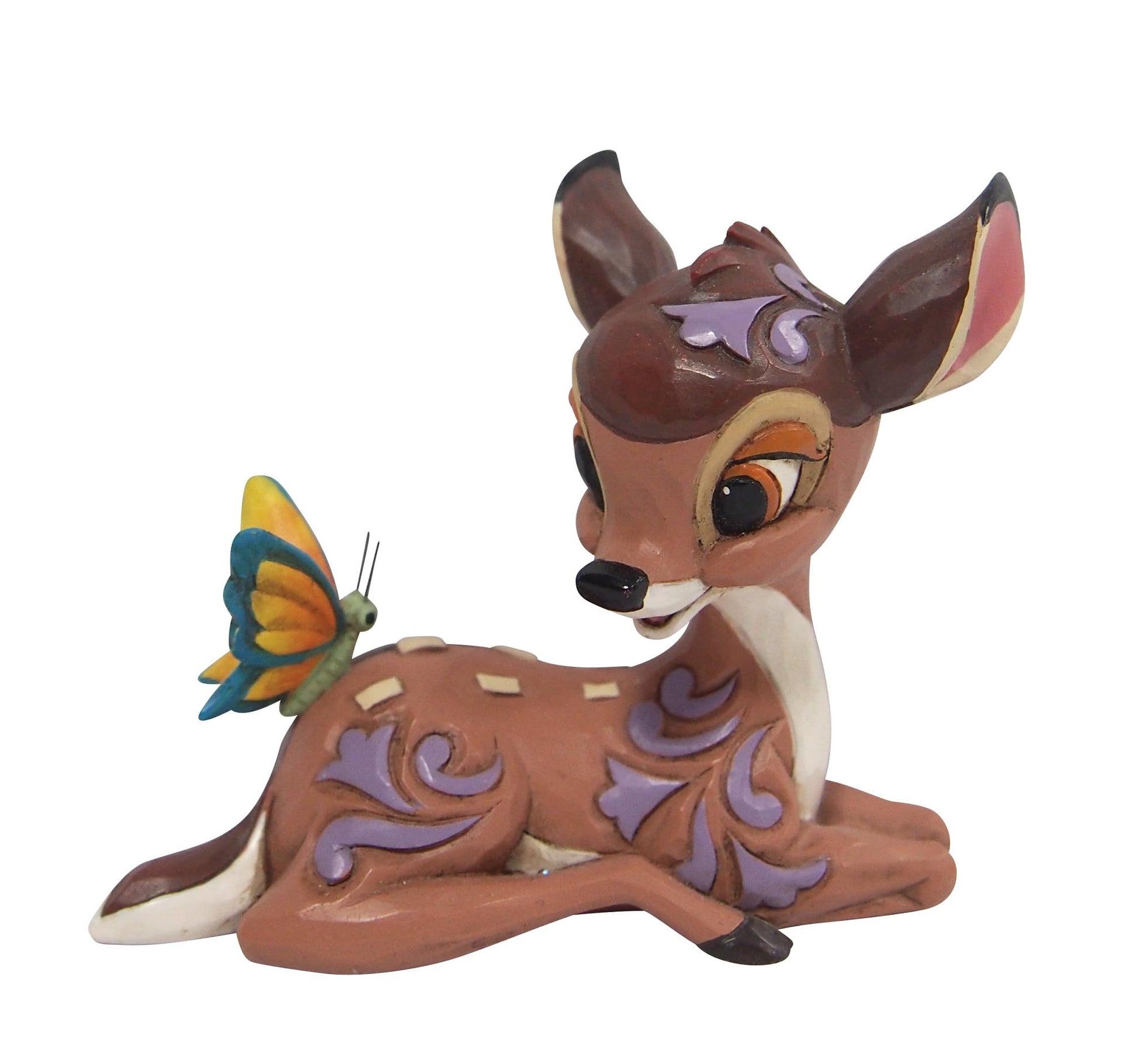 Jim Shore Disney Traditions Bambi with a Butterfly Miniature Figurine, 2.5 Inch