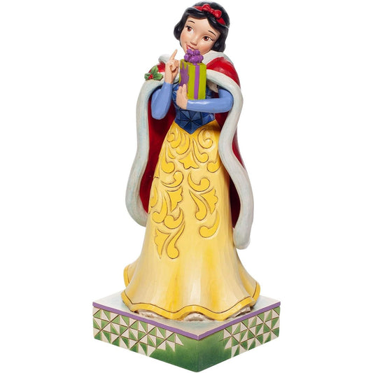 Jim Shore Disney Traditions Christmas Snow White Figurine, 6.7 Inch