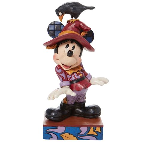 Jim Shore Disney Traditions Halloween Scarecrow Mickey Mouse Figurine, 6.5"