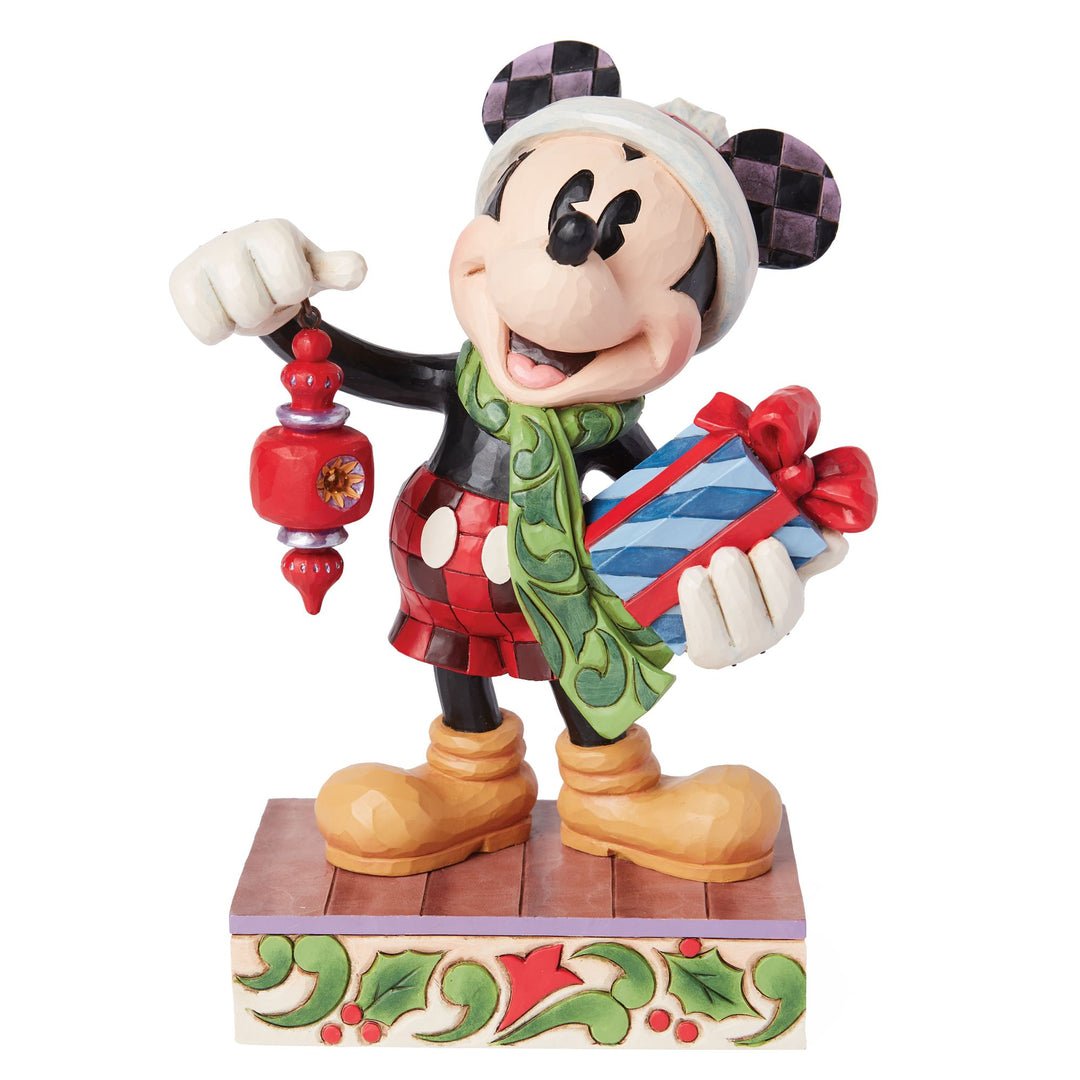 Jim Shore Disney Traditions Holiday Kickoff Limited Edition Santa Mickey Figurine