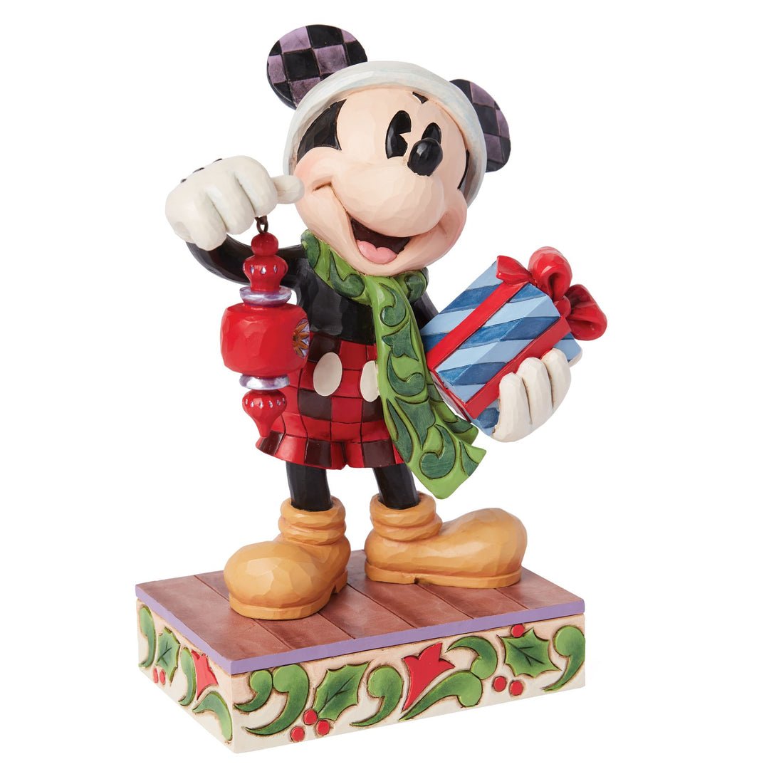 Jim Shore Disney Traditions Holiday Kickoff Limited Edition Santa Mickey Figurine