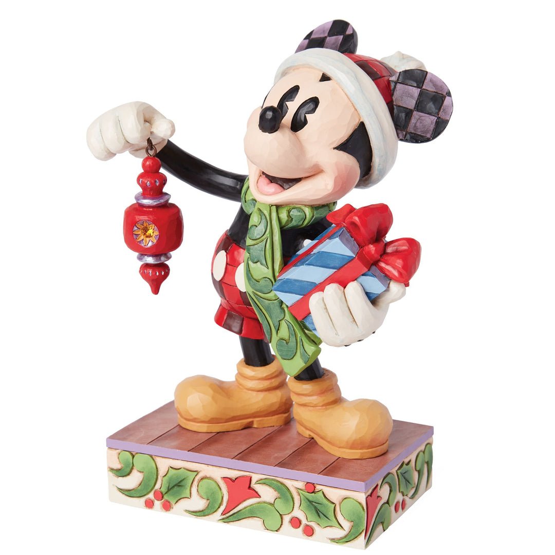 Jim Shore Disney Traditions Holiday Kickoff Limited Edition Santa Mickey Figurine