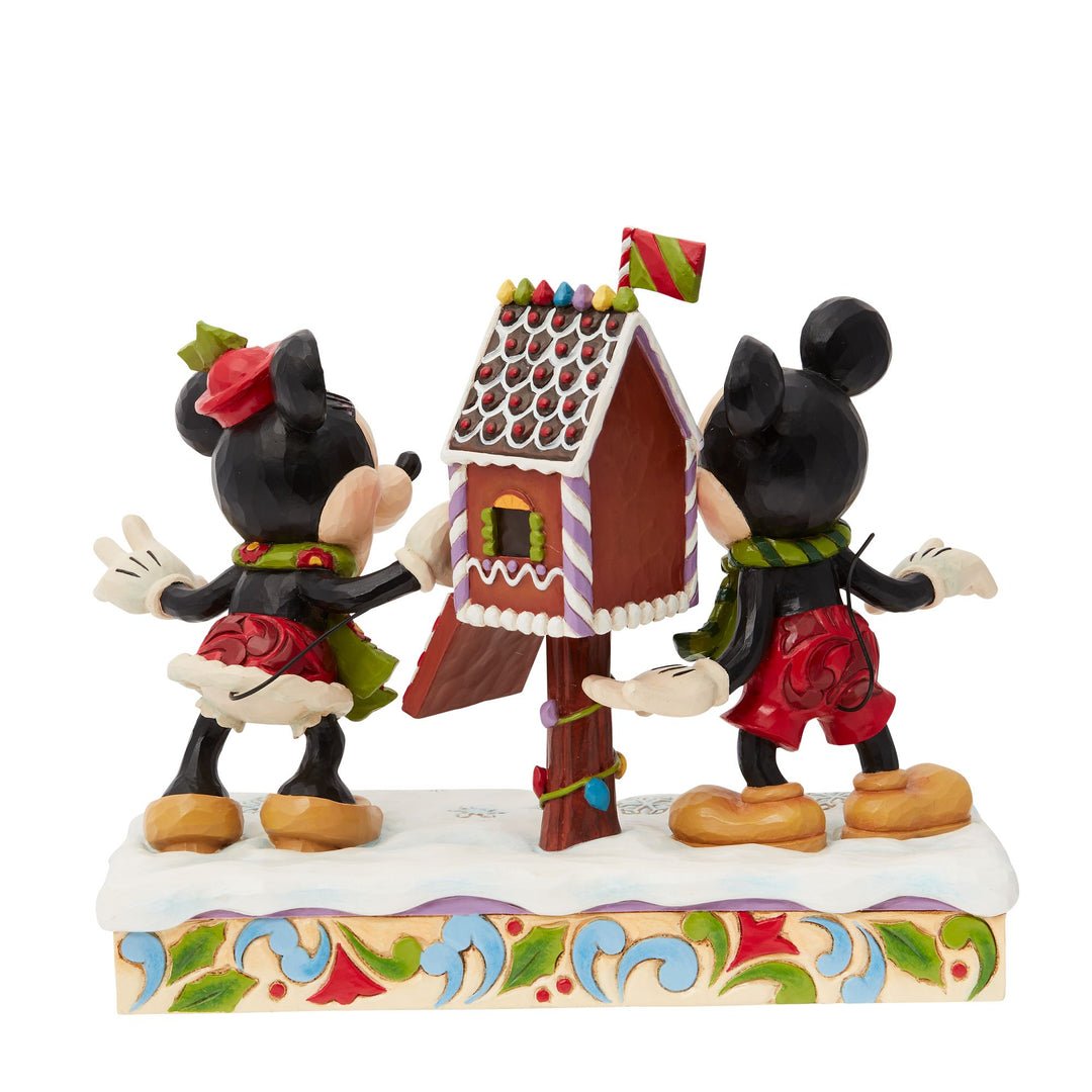 Jim Shore Disney Traditions Mickey and Minnie Mouse Letters to Santa Figurine