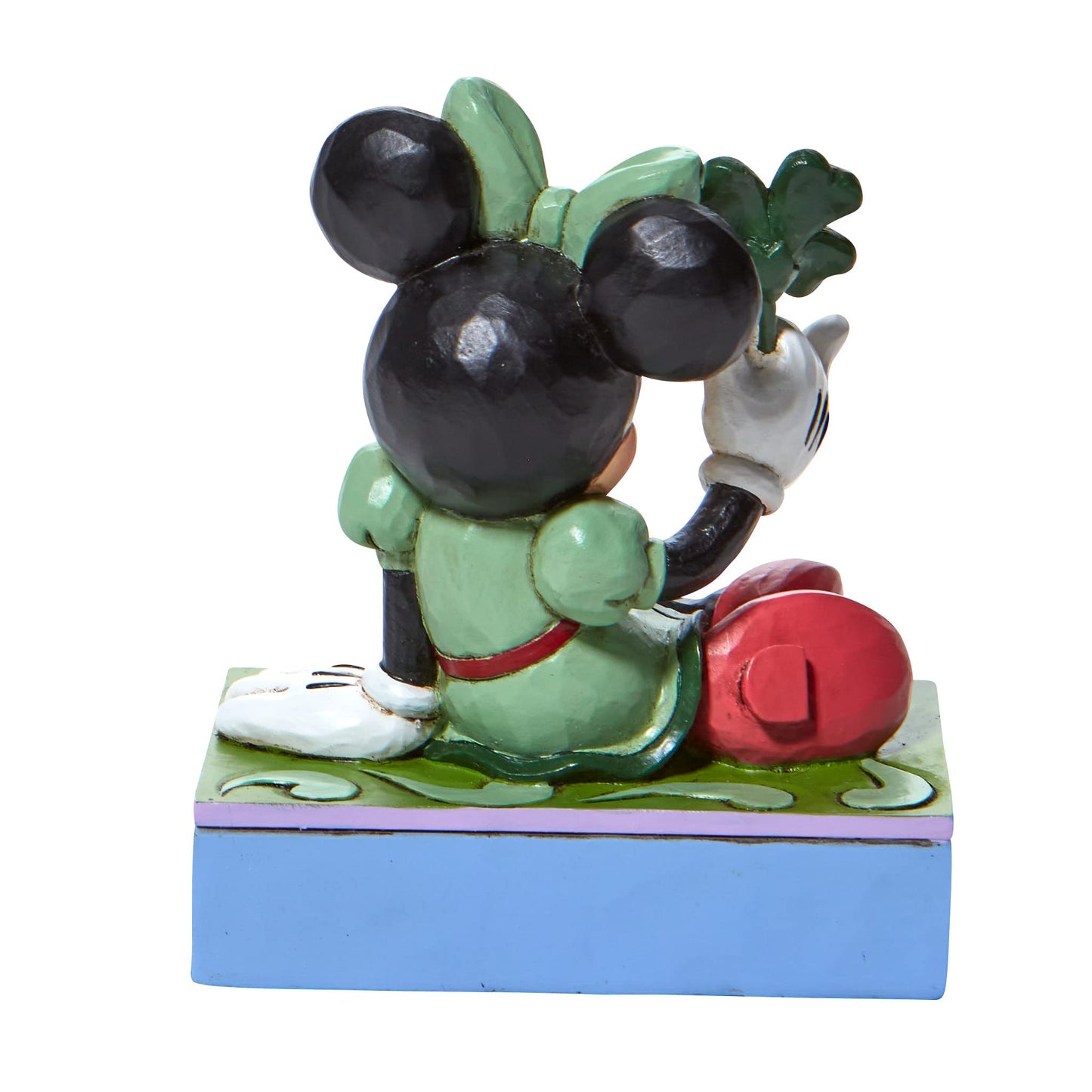 Jim Shore Disney Traditions Minnie Mouse Shamrock Personality Pose Figurine, 3.25"