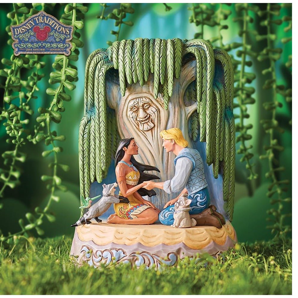Jim Shore Disney Traditions Pocahontas Carved by Heart Figurine, 8"