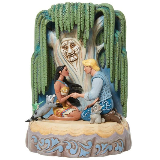 Jim Shore Disney Traditions Pocahontas Carved by Heart Figurine, 8"