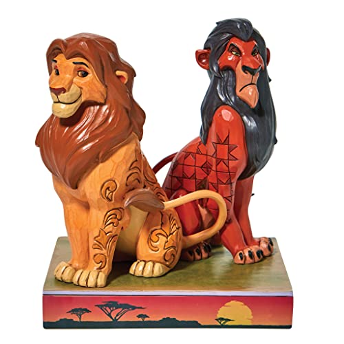 Jim Shore Disney Traditions The Lion King Simba and Scar Figurine, 6.5"