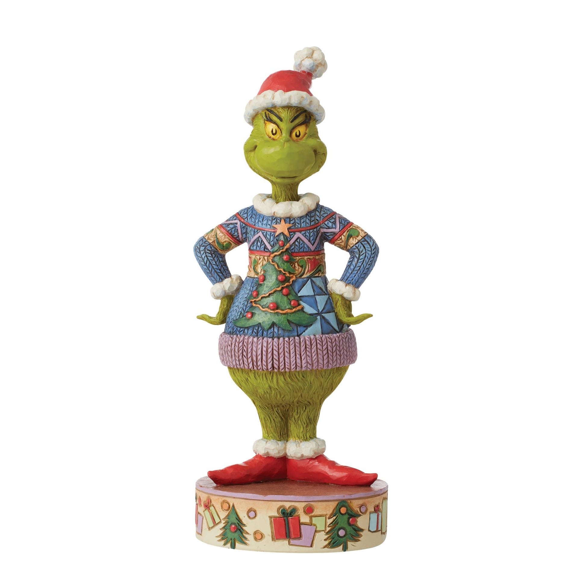 Jim Shore Dr. Seuss Grinch Ugly Christmas Sweater Figurine, 8.66"