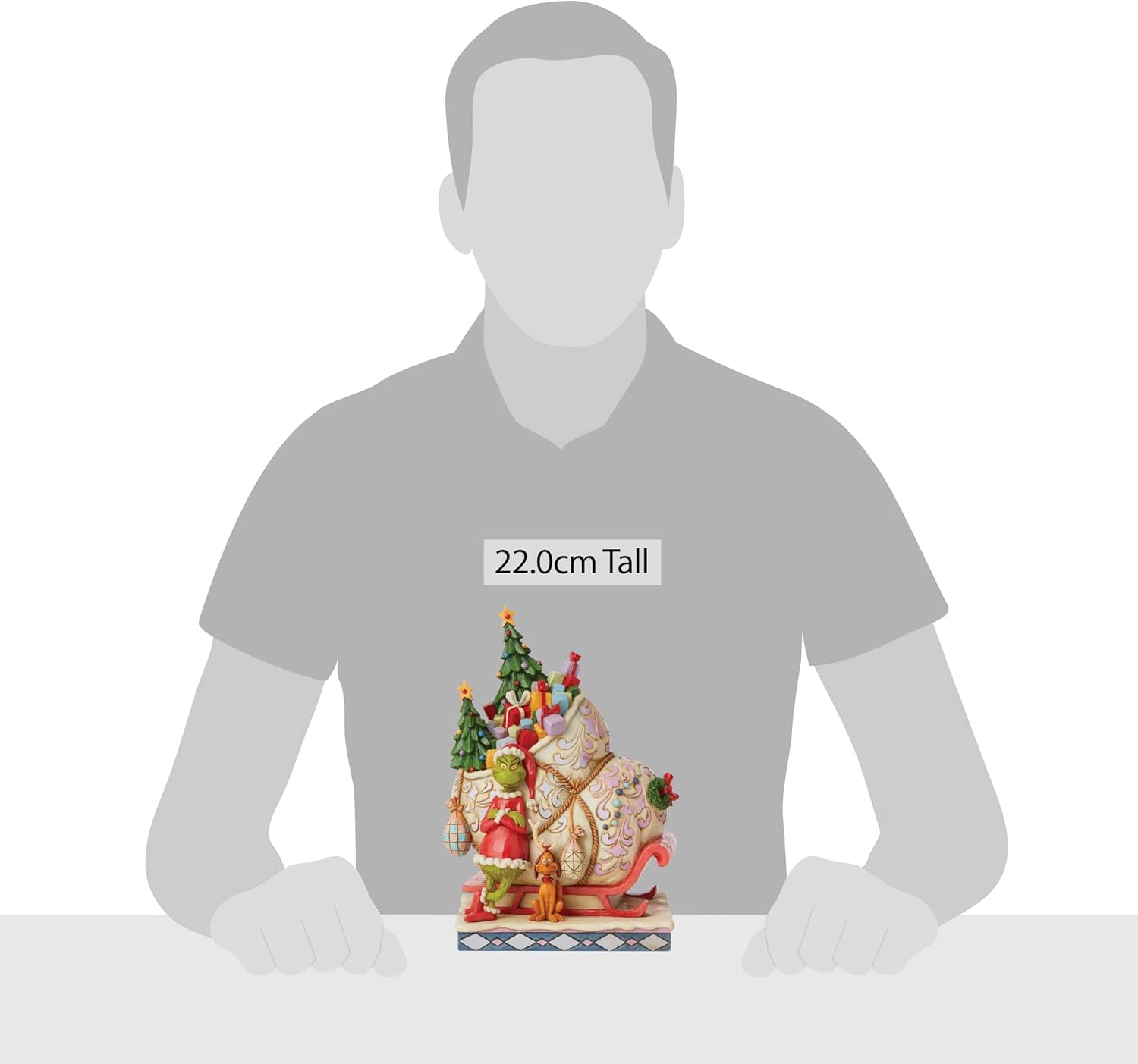 Jim Shore Dr. Seuss The Grinch and Max Standing by Sleigh Figurine