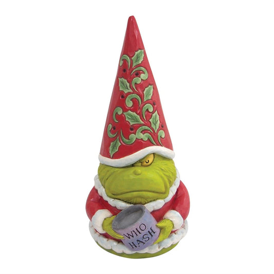 Jim Shore Dr. Seuss The Grinch Gnome with Who Hash Figurine, 8 Inch