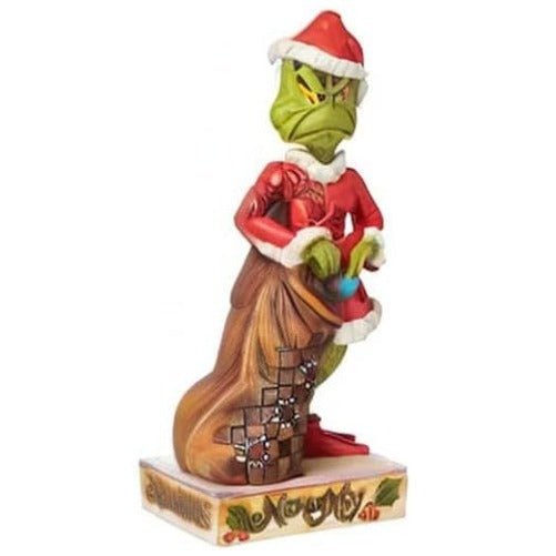Jim Shore Dr. Seuss The Grinch Naughty and Nice Double Sided Figurine, 8.27 Inch