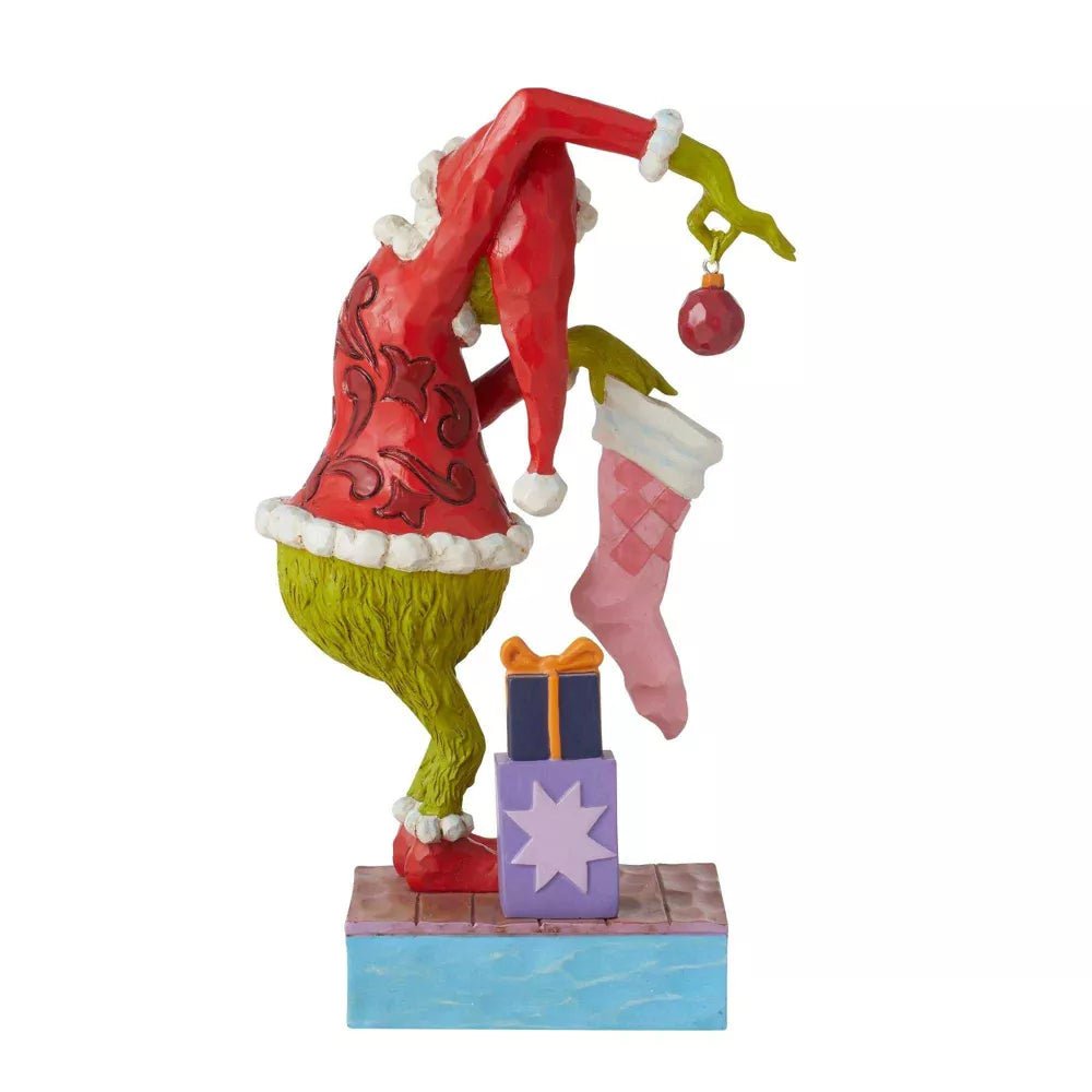 Jim Shore Dr. Seuss The Grinch Stealing Ornament Figurine, 7.6"