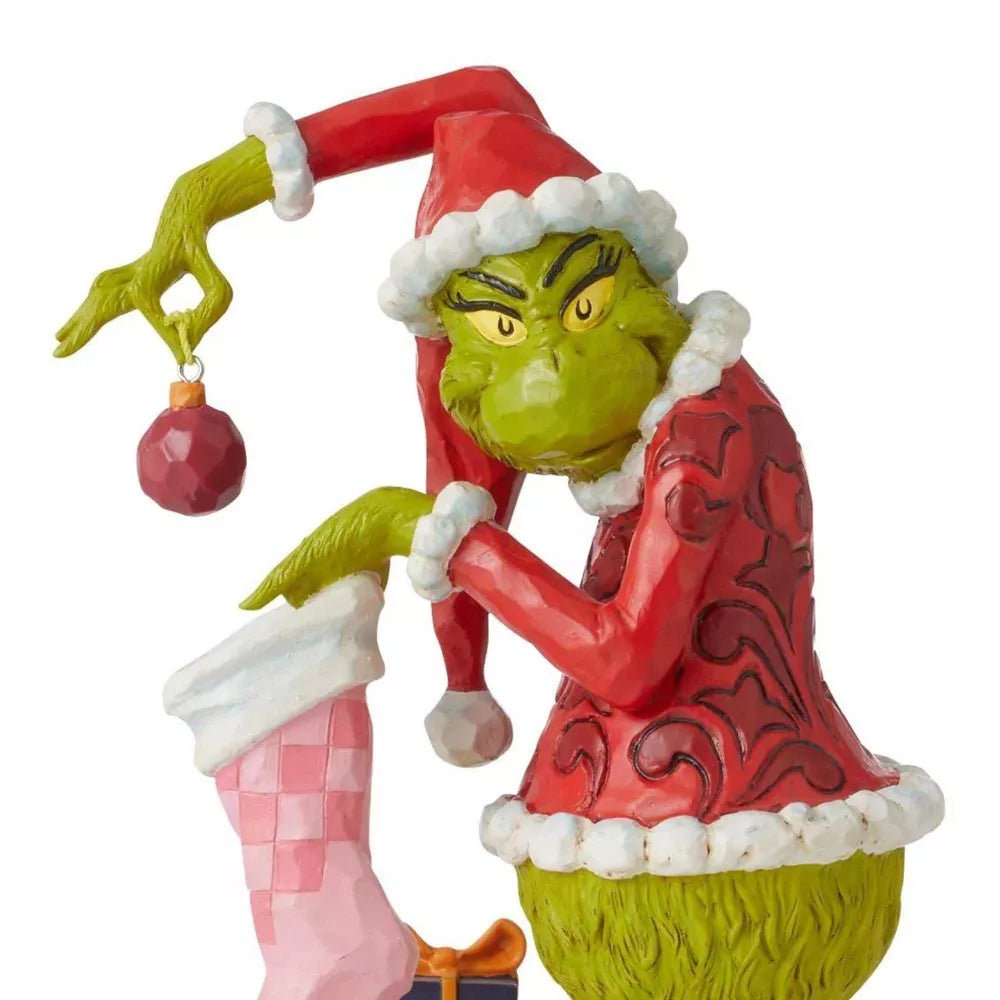 Jim Shore Dr. Seuss The Grinch Stealing Ornament Figurine, 7.6"