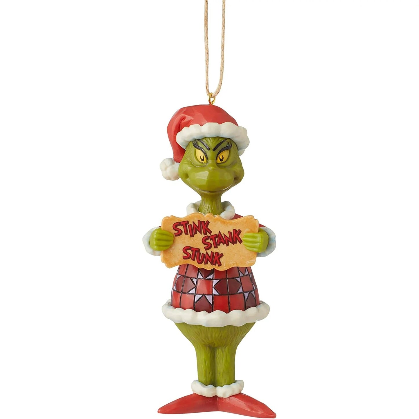 Jim Shore Dr. Seuss The Grinch Stink Stank Stunk Hanging Ornament, 5 Inch