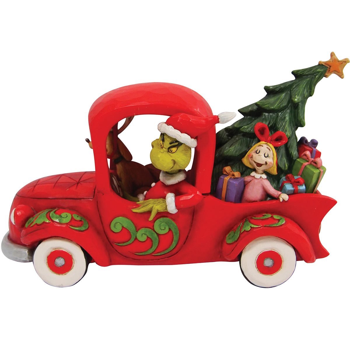 Jim Shore Dr. Seuss The Grinch with Friends in Truck Figurine, 5.125"