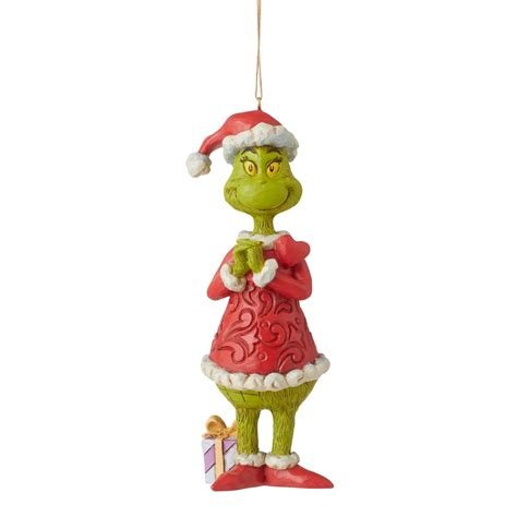 Jim Shore Dr. Seuss The Grinch with Large Heart Hanging Ornament