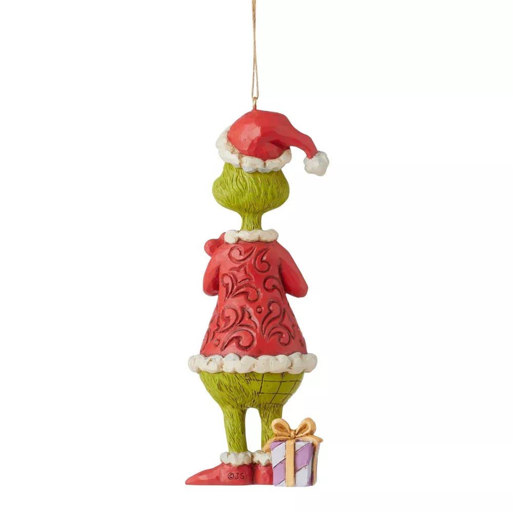 Jim Shore Dr. Seuss The Grinch with Large Heart Hanging Ornament