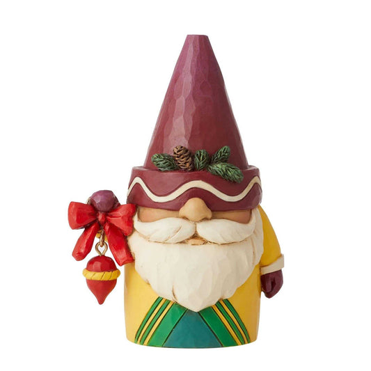 Jim Shore "Embellished in Color" Crayola Gnome Holding Ornament Figurine, 4.45"