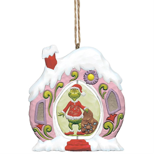 Jim Shore Grinch in Whoville House Rotating Scene PVC Ornament