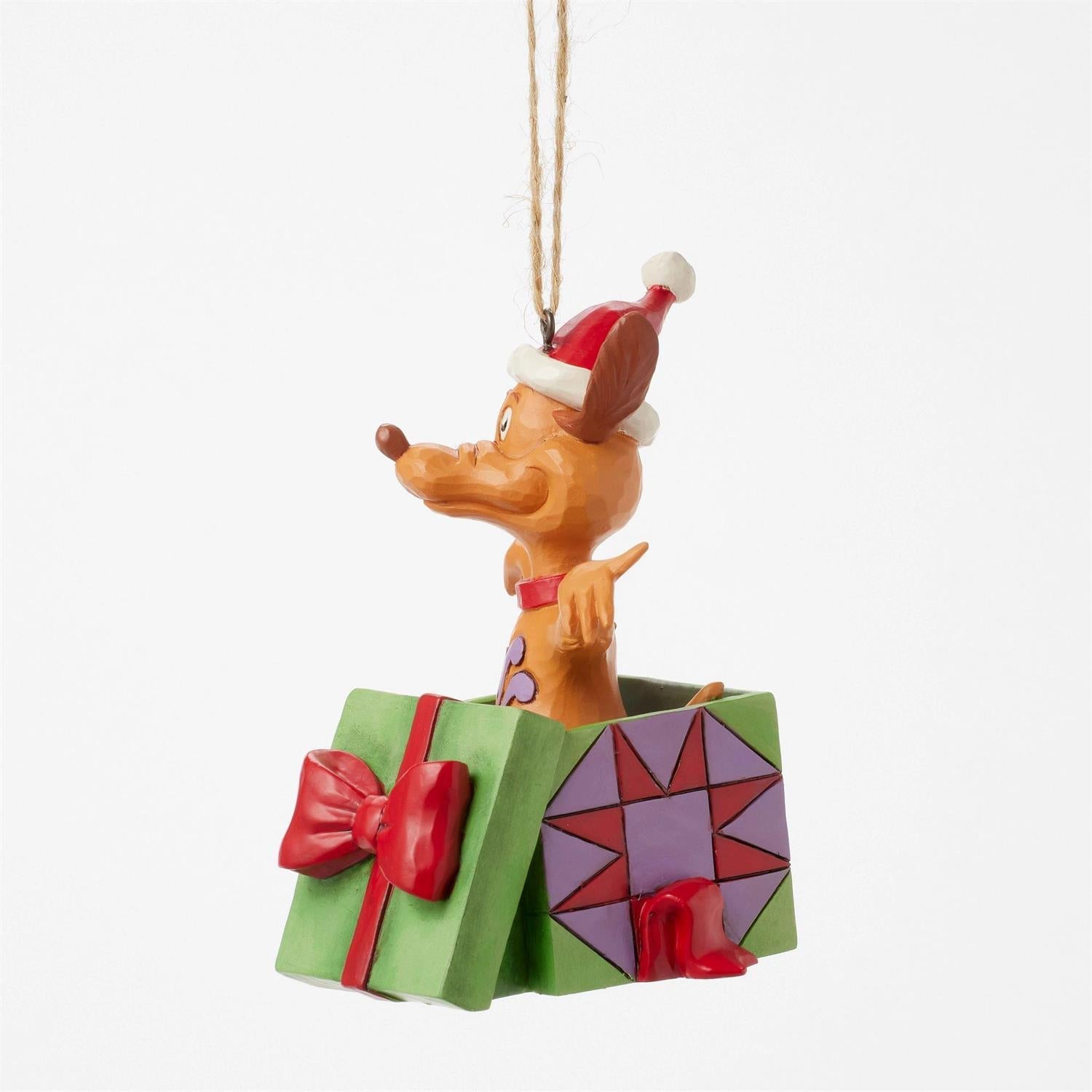 Jim Shore Grinch Max In Present Ornament