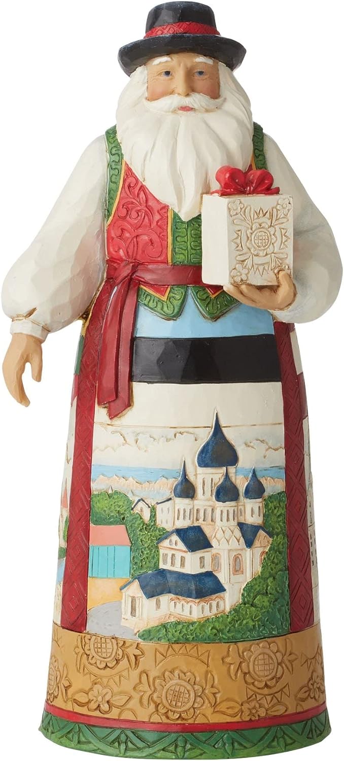 Jim Shore Heartwood Creek Christmas Around The World Baltic Santa Figurine, 7"