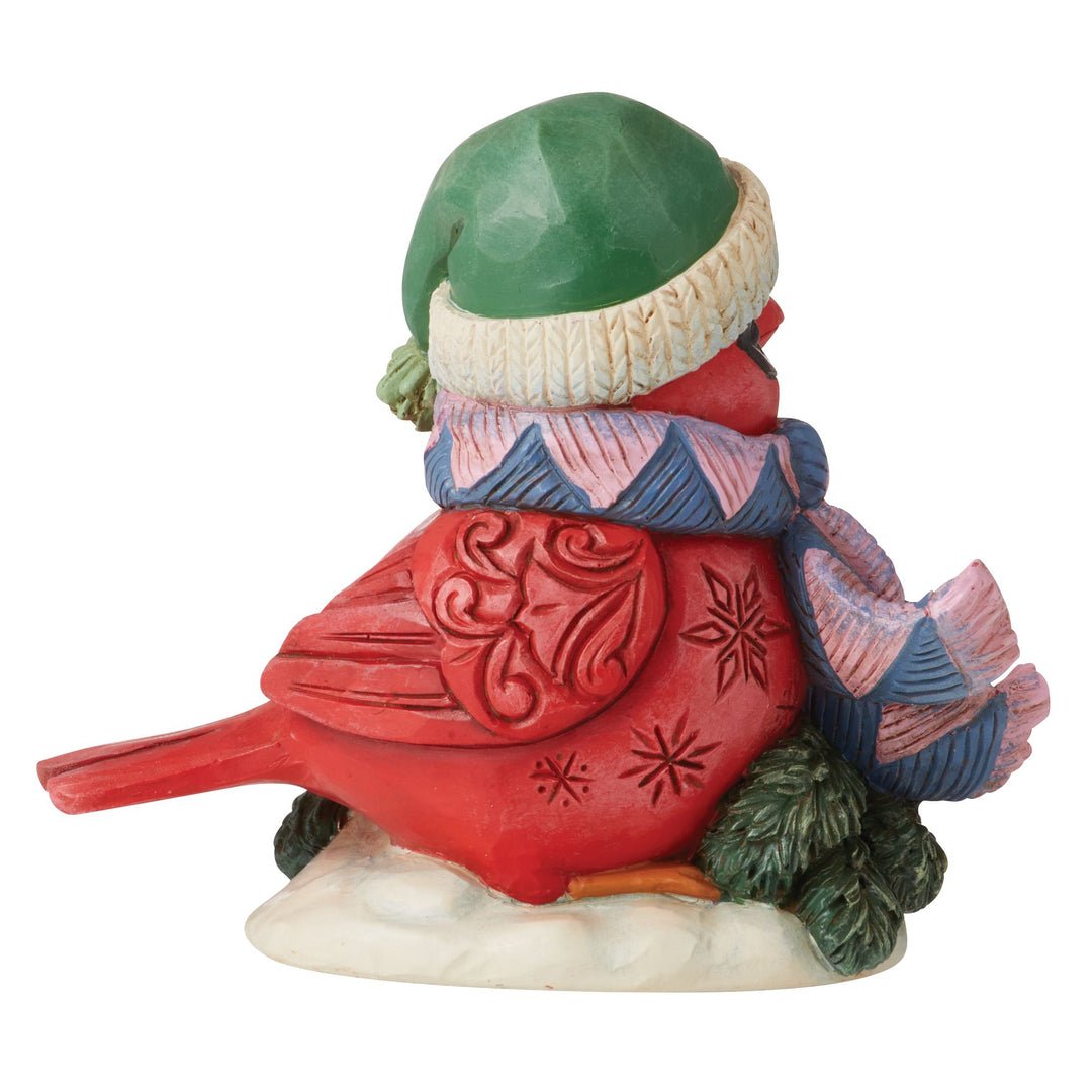 Jim Shore Heartwood Creek Christmas Cardinal in Scarf Miniature Figurine, 3.2 Inch