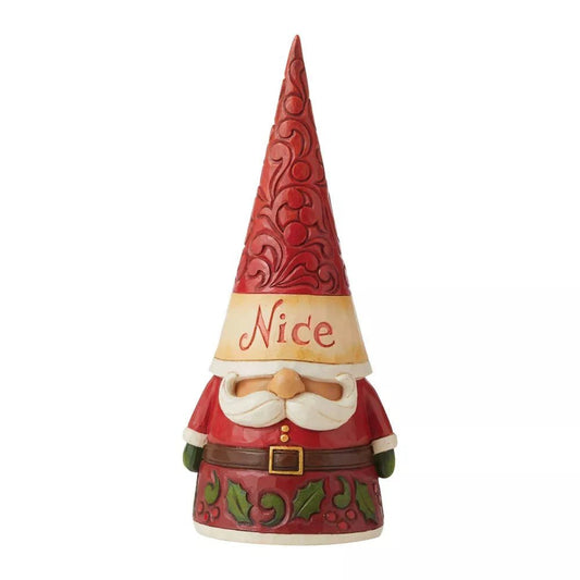 Jim Shore Heartwood Creek Christmas Gnome Naughty and Nice Double-Sided Figurine, 8.27 Inch