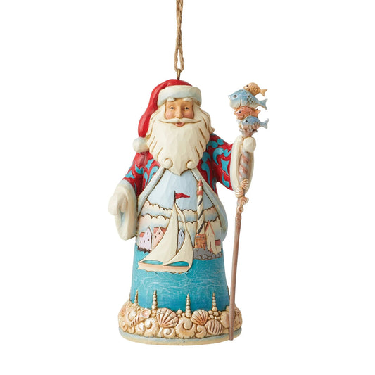 Jim Shore Heartwood Creek Coastal Santa Ornament