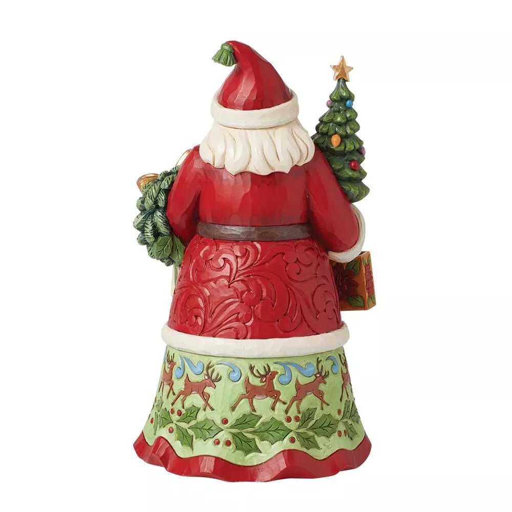 Jim Shore Heartwood Creek Figurine Santa Claus Holding Gift Bags, 10.4"