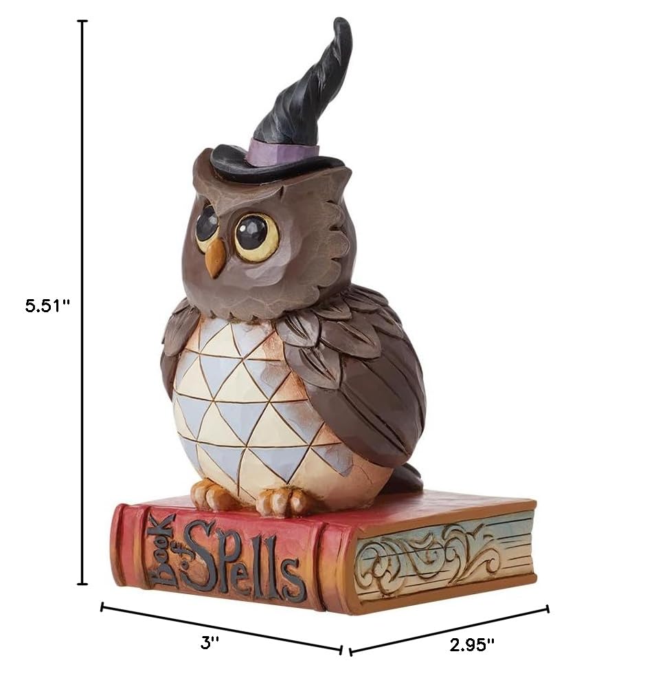 Jim Shore Heartwood Creek Halloween Owl Pint - Sized Figurine, 5.51"