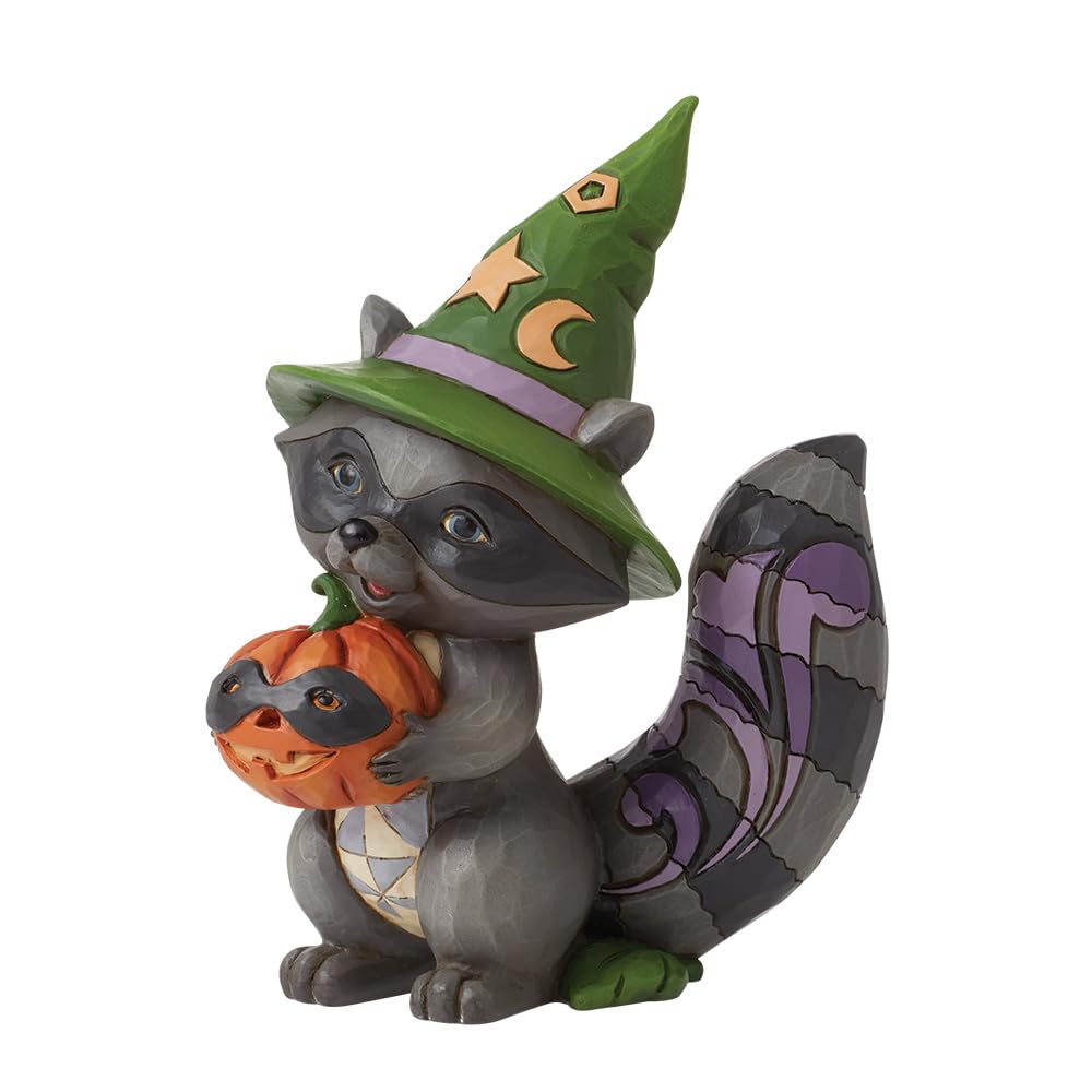 Jim Shore Heartwood Creek Halloween Raccoon Figurine, 5.9"