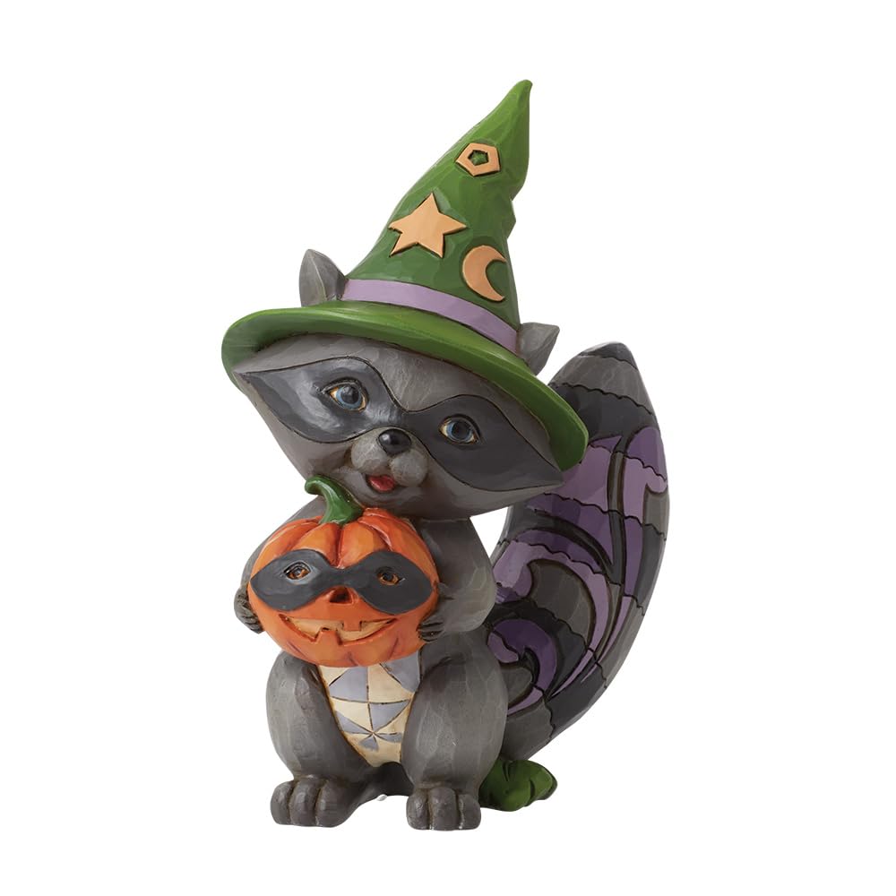 Jim Shore Heartwood Creek Halloween Raccoon Figurine, 5.9"