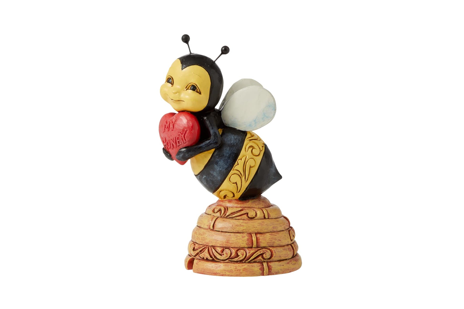 Jim Shore Heartwood Creek Honey Bee with Heart Miniature Figurine, 3.39 Inch