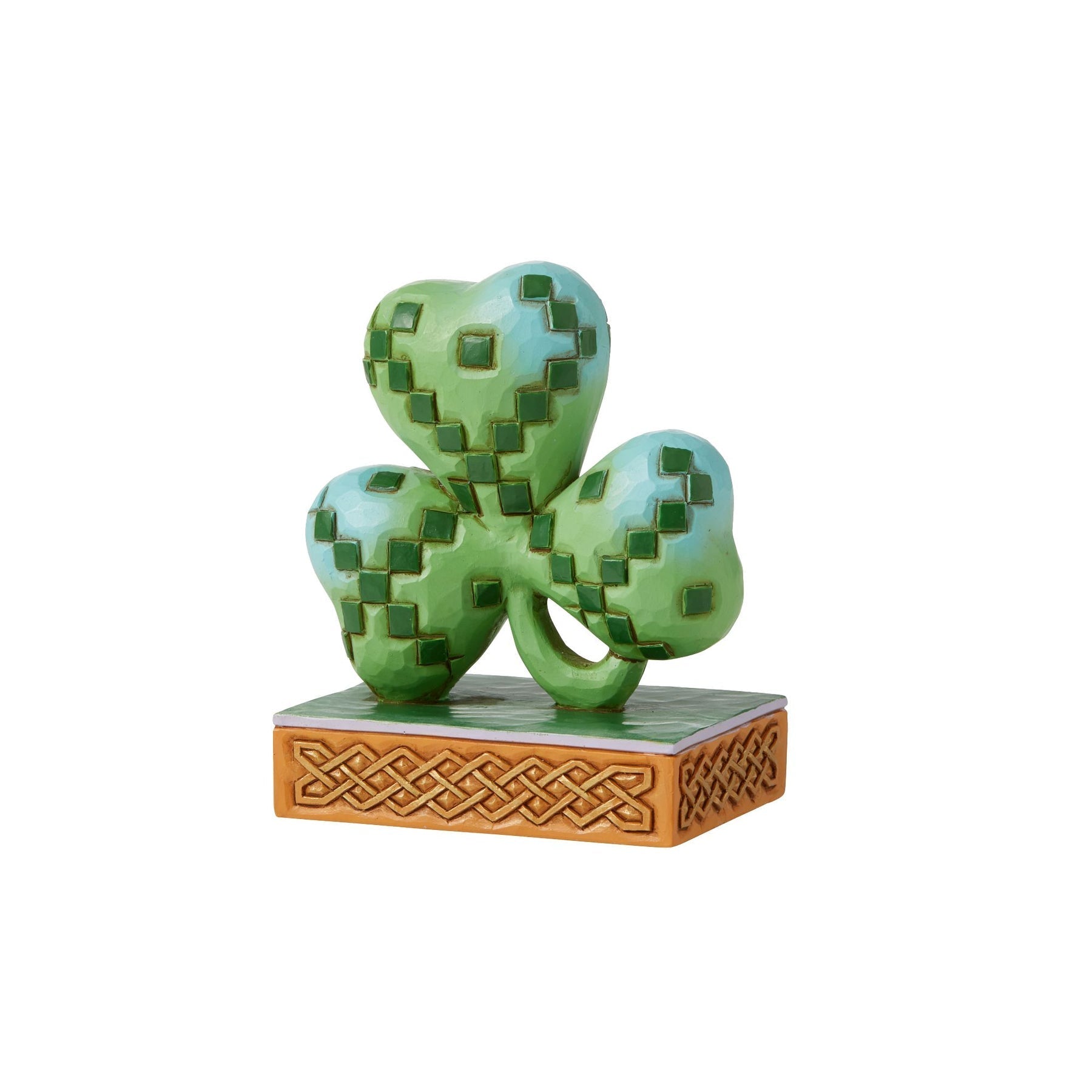 Jim Shore Heartwood Creek Irish Knot Shamrock Miniature Figurine, 3.5 Inch