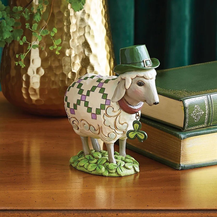 Jim Shore Heartwood Creek "Irish Woolie" in Clover Patch Figurine