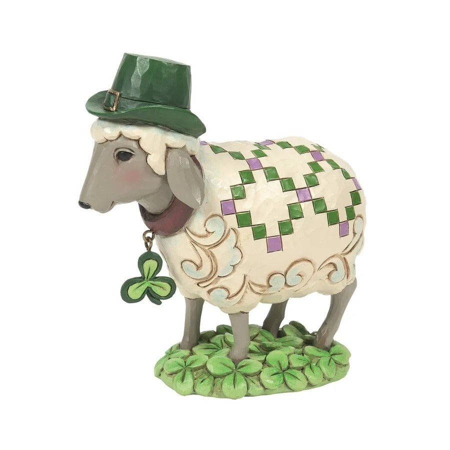 Jim Shore Heartwood Creek "Irish Woolie" in Clover Patch Figurine
