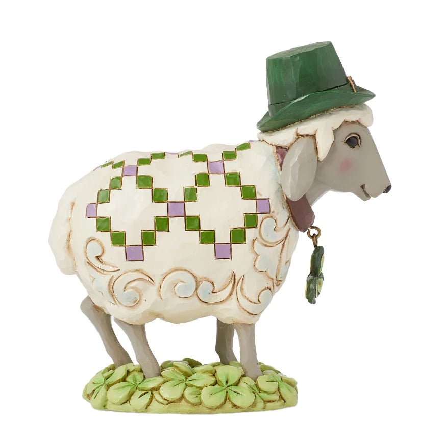 Jim Shore Heartwood Creek "Irish Woolie" in Clover Patch Figurine