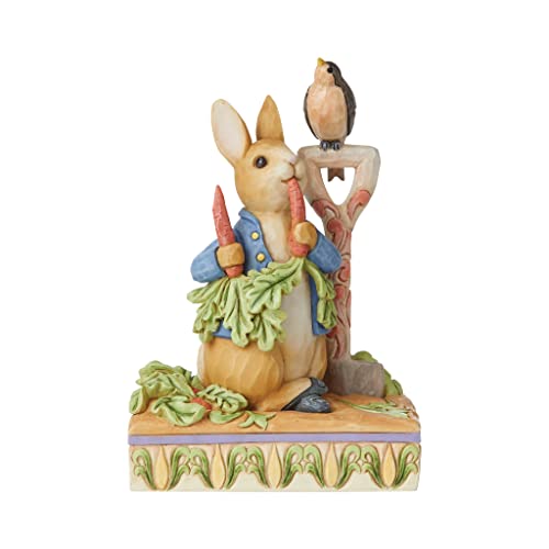 Jim Shore Heartwood Creek Peter Rabbit in Garden Figurine, 5.75"