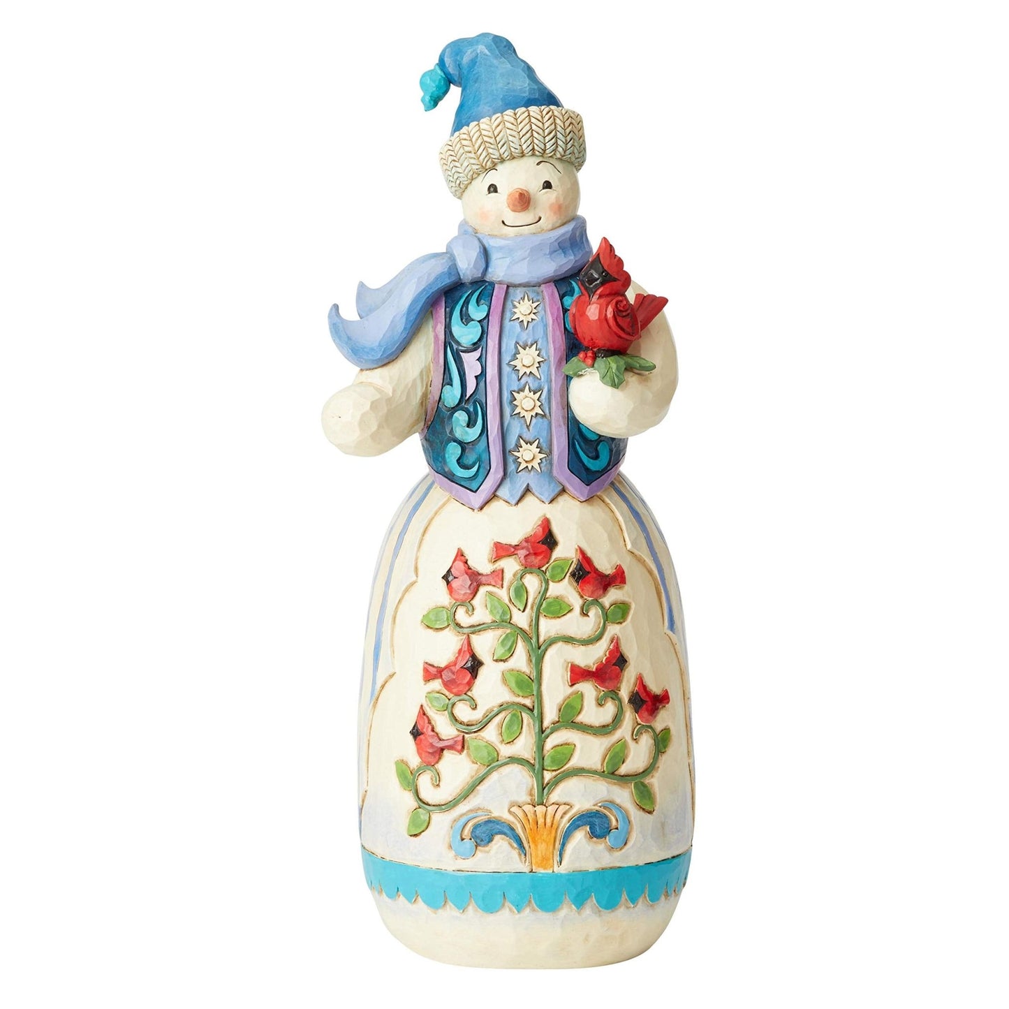 Jim Shore Heartwood Creek Snowman with Cardinal Statue, 20 Inch