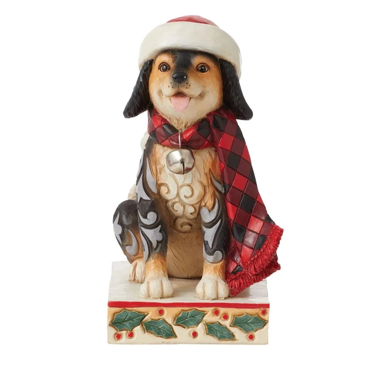 Jim Shore Highland Glen Dog Wearing Plaid Scarf Figurine