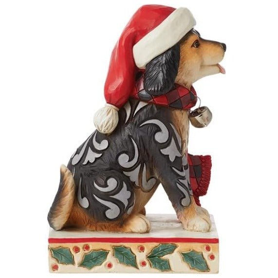 Jim Shore Highland Glen Dog Wearing Plaid Scarf Figurine