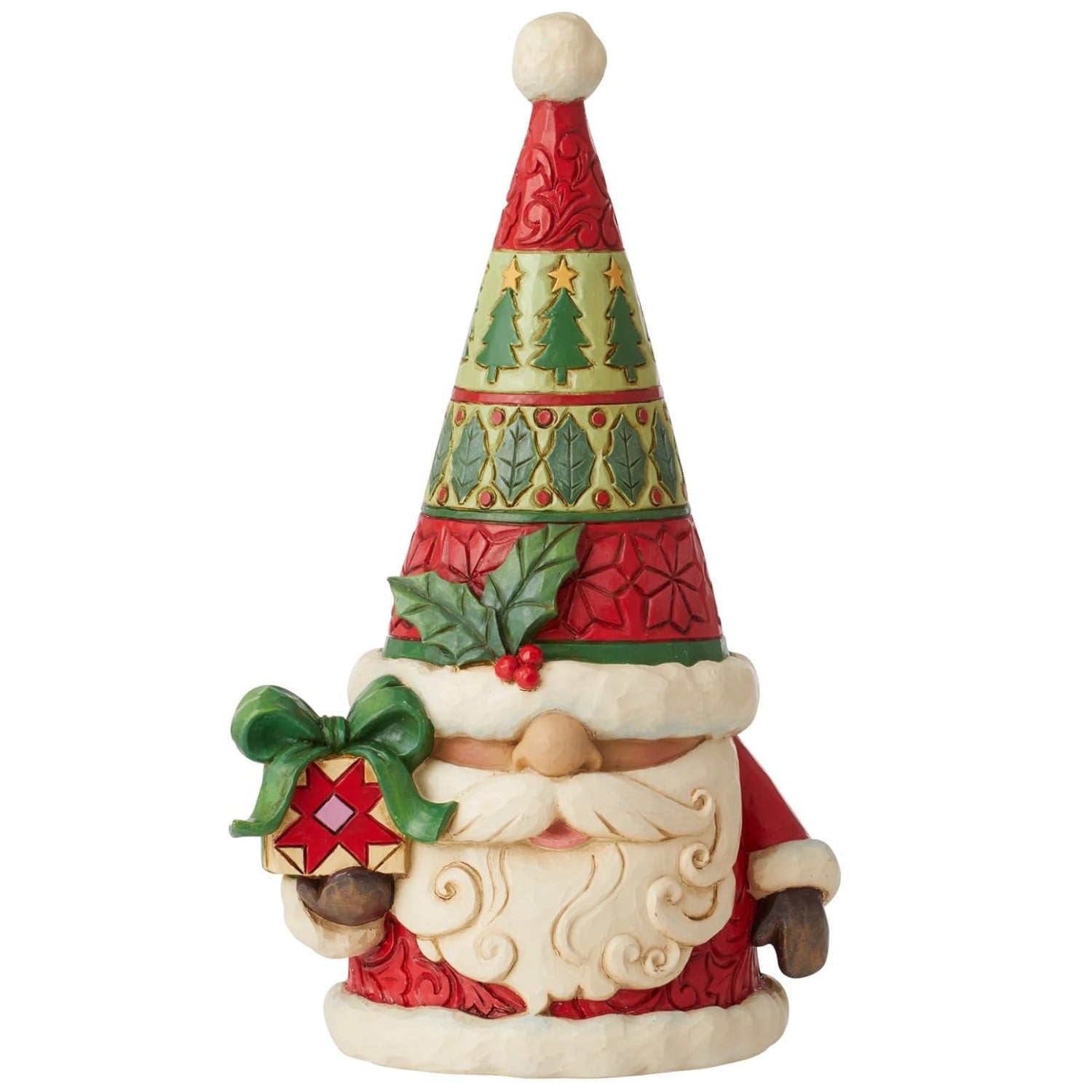 Jim Shore "Just BeClause!" Santa Gnome Holding Gifts Figurine