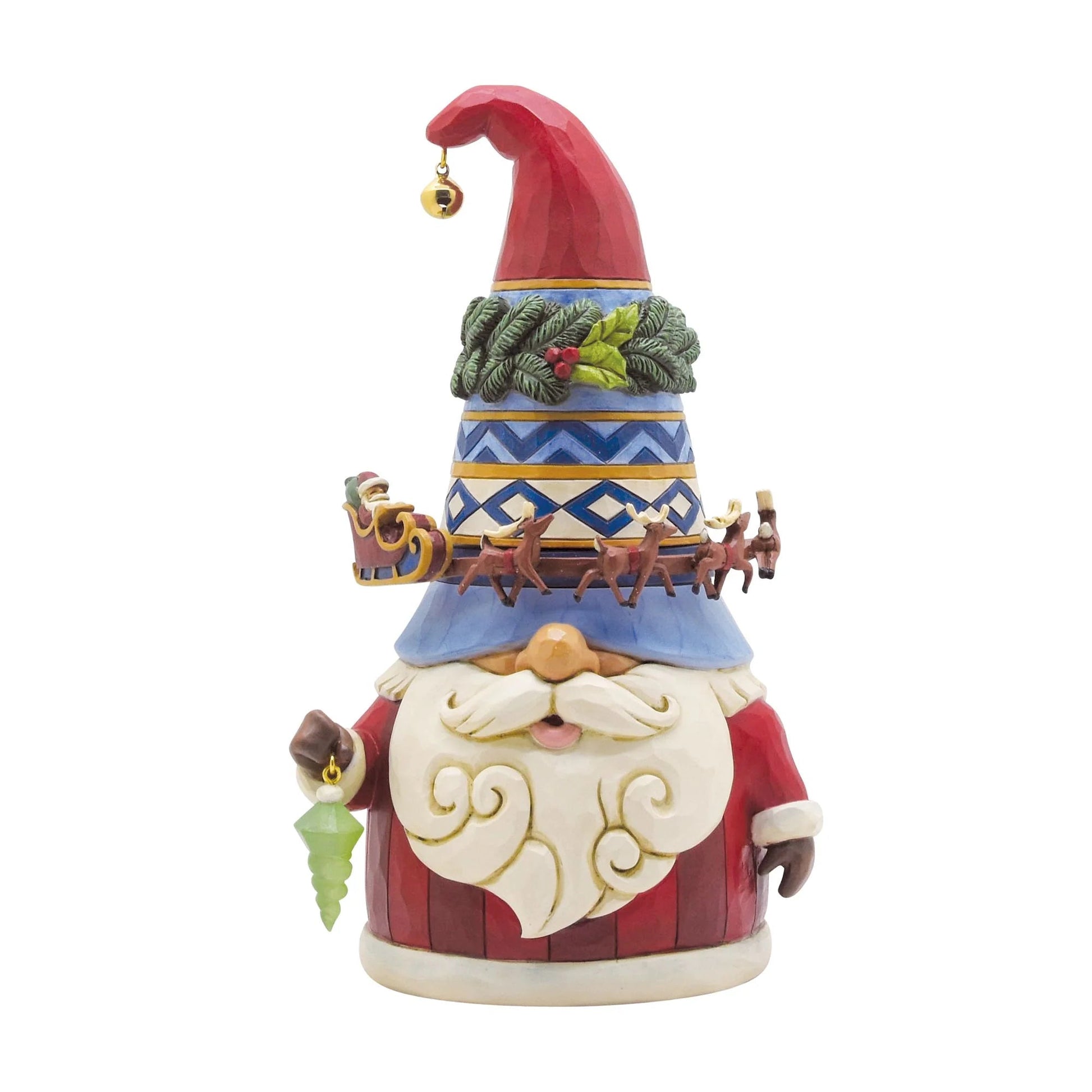 Jim Shore "Merriment Full Circle" Gnome Rotating Sleigh Around