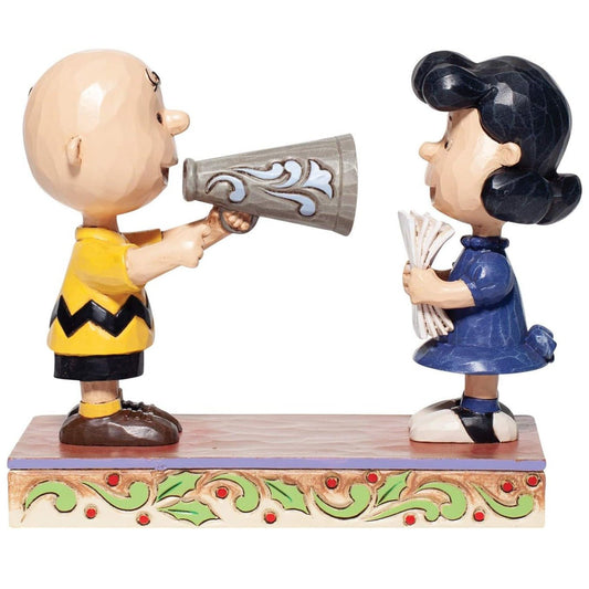 Jim Shore Peanuts Christmas Pageant Charlie Brown and Lucy Directors Figurine