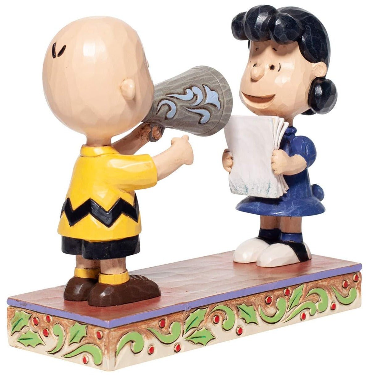 Jim Shore Peanuts Christmas Pageant Charlie Brown and Lucy Directors Figurine