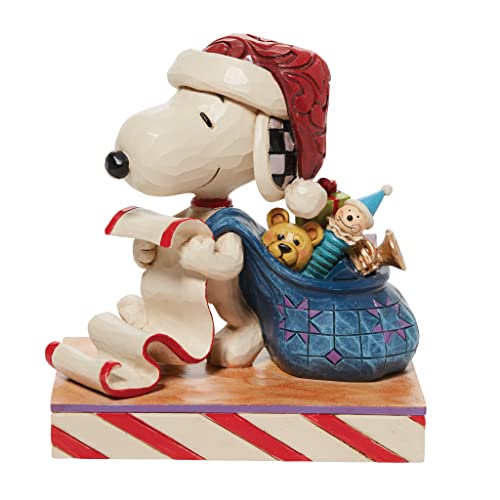 Jim Shore Peanuts Santa Snoopy "Checking it Twice" Figurine, 3.97"