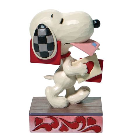 Jim Shore Peanuts Snoopy Holding Valentines Figurine