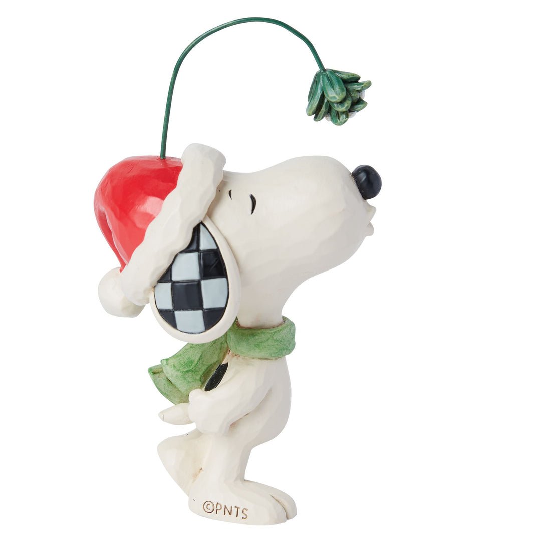 Jim Shore Peanuts Snoopy Mistletoe Mini Figurine