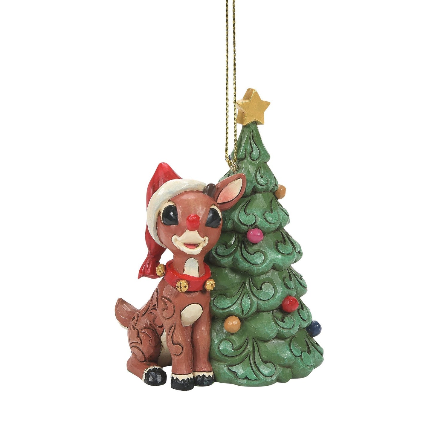 Jim Shore Rudolph with Christmas Tree Ornament, 3.74"