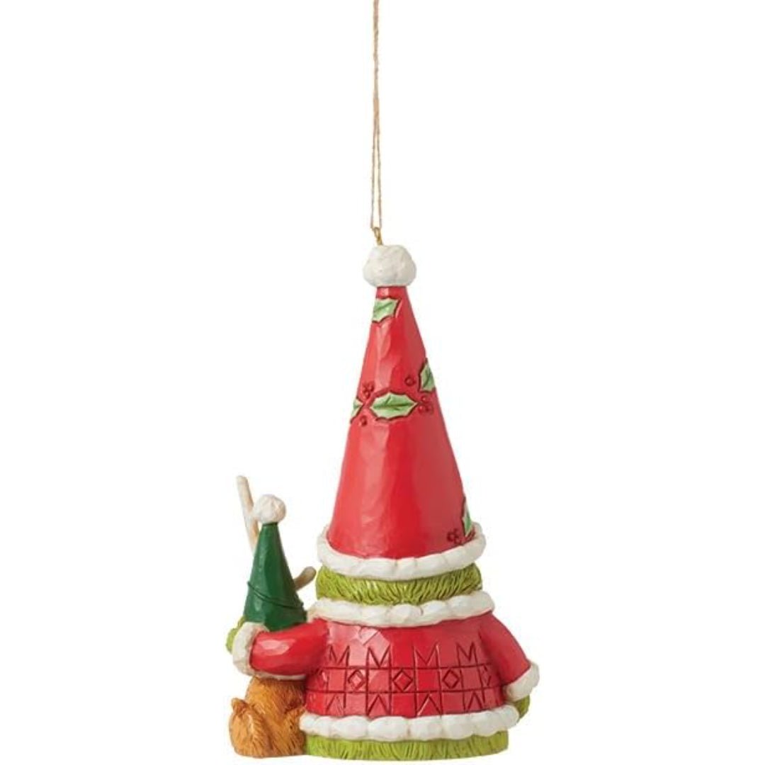 Jim Shore Santa Grinch Gnome with Reindeer Max Ornament, 5'